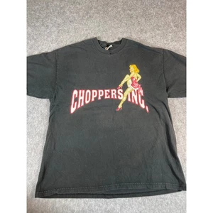 VINTAGE Choppers Inc Shirt Herren XL grau Melbourne Florida Pinup Girl Moto Y2K - Bild 1 von 6