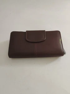 Buxton Vintage Damen Geldbörse Top Grain Rindsleder Braun Leder - Bild 1 von 10