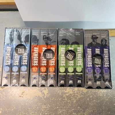 The Avengers '67 Set 1-4 VHS 1,2,3,4 Diana Rigg  1967 New Sealed Posters Include - Image 1 of 4