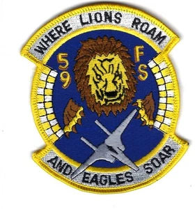 PATCH USAF 59TH FIGHTER SQ FS MORALE F-15 EGLIN AFB FS-26B - Picture 1 of 1