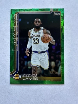 LeBron James 25/26 NBA Topps Green Flagship “Tipoff” Foil /99 #150 Lakers - Image 1 of 2