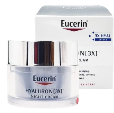Eucerin Hyaluron-Filler 3X Effect Night Cream 50ml | Anti-Aging Wrinkle Filler - Image 1 of 4
