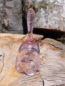 Fenton Glass Pink Bow & Drape Petite Not Painted Bell  4.5" - Picture 1 of 8