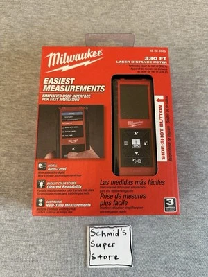 Medidor de distancia láser digital de nivel automático Milwaukee 330 pies pantalla a color 48-22-9803 Foto 1 de 4
