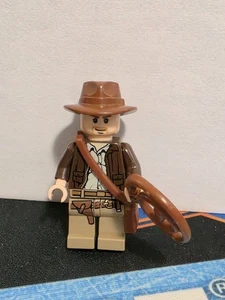 LEGO Minifigure Indiana Jones IAJ001 With Whip / Satchel / Hat - Picture 1 of 4
