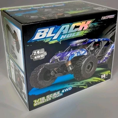 Hospeed Black Hole Storm 1/18 Brushed Motor Monster Truck RTR Blue - Image 1 of 4