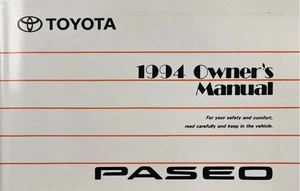 1994 Toyota Paseo Owners Manual User Guide Reference Operator Book - Picture 1 of 6