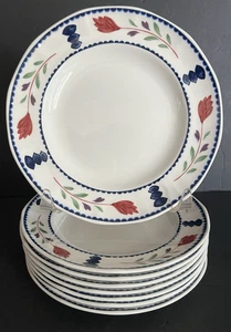 Set of 8 Adams Lancaster Salad Plates 8” English Ironstone - Picture 1 of 7