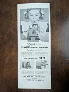 1955  vintage Toy singer sewing Machine Print Ad, Just My Size - Picture 1 of 1