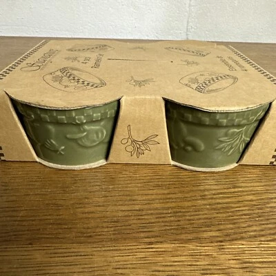 RAMEKINS DE CERÁMICA VERDE - Gres - Juego de 4 - Hornear - Postre Nuevo Foto 1 de 4