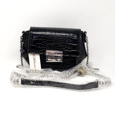 Новый с Ярлыками BCBGeneration Shiloh черный крокодила выбитый искусственной кожи мини сумка через плечо $68 - Изображение 1 из 4