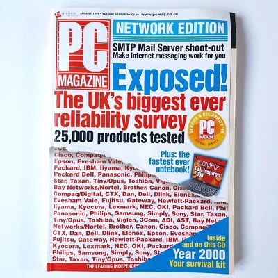 PC Magazine Network Edition EXPOSED: 1999 UK Biggest Reliability Survey Aug No 8 - Image 1 of 4