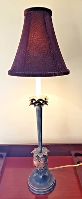 Lámpara de plumas de palmera de metal bruñido Tyndale vintage Hollywood Regency  Foto 1 de 4