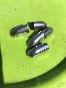 1937 38 39 40 41 Chrysler Packard Airflow Stainless Steel End Caps Metal - Foto 1 di 3