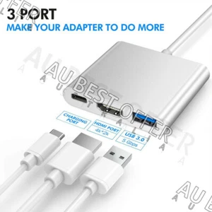 3 in 1 Type C to USB-C HDMI USB 3.0 Adapter Converter Cable Hub For MacBook Pro - Picture 1 of 6