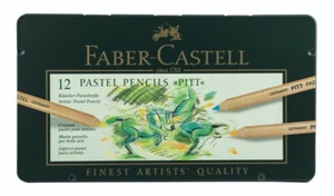 Faber Castell 112112 Colour pencil PITT PASTEL tin of 12 - Picture 1 of 5