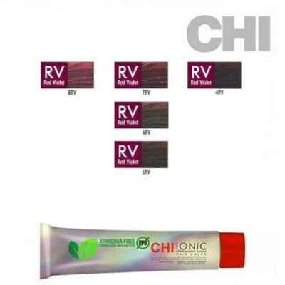 Color de cabello Chi Ionic brillo permanente 8RV rojo extra claro violeta más 3 oz. Foto 1 de 2