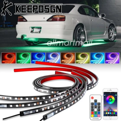 RGB LED 灯条发光车身套件霓虹灯应用程序遥控器适用于日产 Silvia S15 — 第 1/4 张图片
