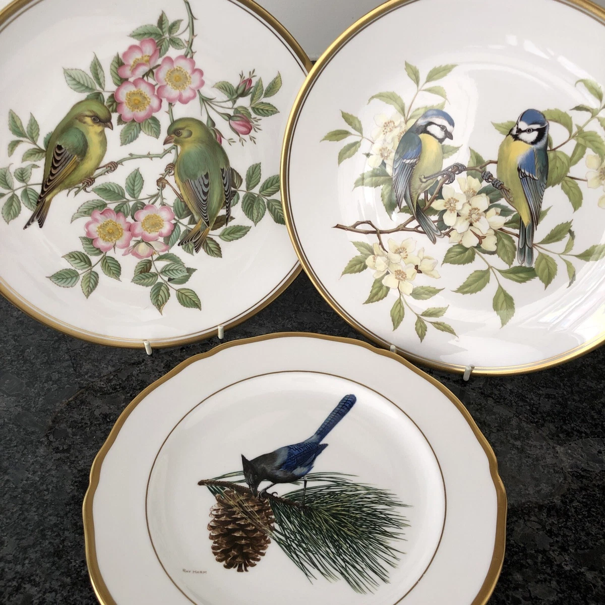 希少品】スポード ☆Garden Birds☆Robin 飾り皿⑥ spode garden birds