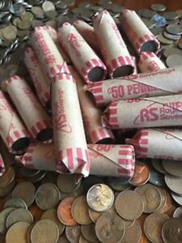 OLD INDIAN HEAD PENNY / WHEAT PENNIES UNSEARCHED CENTS US COINS ROLL OF 50 CENTS Cover