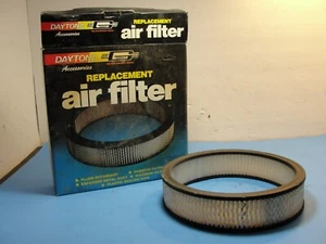 Mr Gasket Air Filter Replacement Element Round White Paper 9" x 2" 1487A Or 9736 - Picture 1 of 3