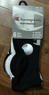 Paquete de 6 pares de calcetines tobilleros de rendimiento Champion para mujer Foto 1 de 4