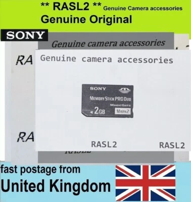 Sony Memory Stick Pro Duo 2GB MS-M2G CyberShot Camera DSC-H7 H9 H10 H20 TX5 WX5 - Image 1 of 4