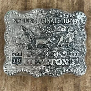 Vintage 1987 Hesston National Finals Rodeo Wade Seilschnalle Neu versiegelt - Bild 1 von 5