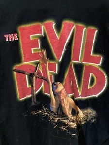 NEW! EVIL DEAD CHOKING HAND CROSS LOGO ORIG 2001 MOVIE PROMO T-SHIRT~XL~HORROR - Picture 1 of 7