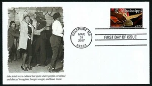 USA, SCOTT # 5190, FLEETWOOD FDC COVER OF MISSISSIPPI STATEHOOD & GUITAR, 2017 - Picture 1 of 2
