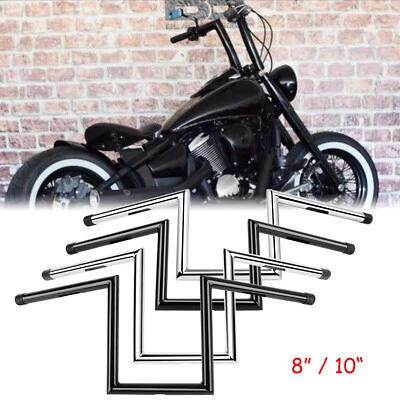 For Kawasaki Vulcan 650 S 900 8" 10" Rise 1" Ape Hanger Handlebar Drag Z-Bar - Image 1 of 4
