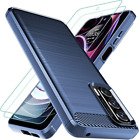 Moto Edge 2021 Case, 5G UW, Flexible TPU, 2Pcs Screen Protector, Shock-Absorptio