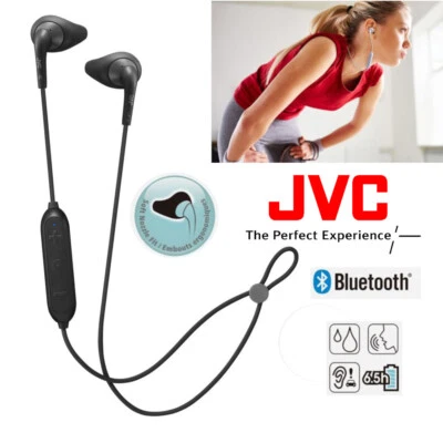 JVC HA-EN15W-B-U Sport-Kopfhörer Bluetooth IPX2 Freisprechfunktion Fernbedienung - Bild 1 von 4