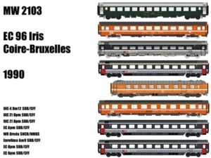 LS Models Model World 2103 Set 8 carrozze ECity Iris EC 96 (1990) Chur-Bruxelles - Bild 1 von 4