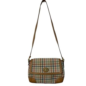 Coach Hamptons Tattersail Plaid crossbody shoulder Bag 11 x 8.5 x 3" 7217 Wool - Picture 1 of 14