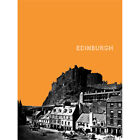 Grassmarket Edinburgh Scotland Scottish Landmark Orange Canvas Art Print