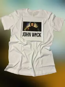 JOHN WICK MEN WOMEN BLACK V NECK T SHIRT DESING GRAPHIC TEES SHORT SLEEVE - Picture 1 of 2