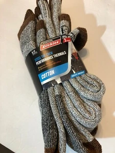Dickies 3ct Steel Toe Performance Thermal COTTON Brown Crew Socks Size 6-12 - Picture 1 of 4