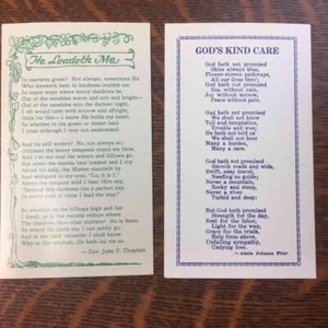 Lote de 2 postales vintage sin usar de oración de fe y tratado liga GR Mich. - Imagen 1 de 3
