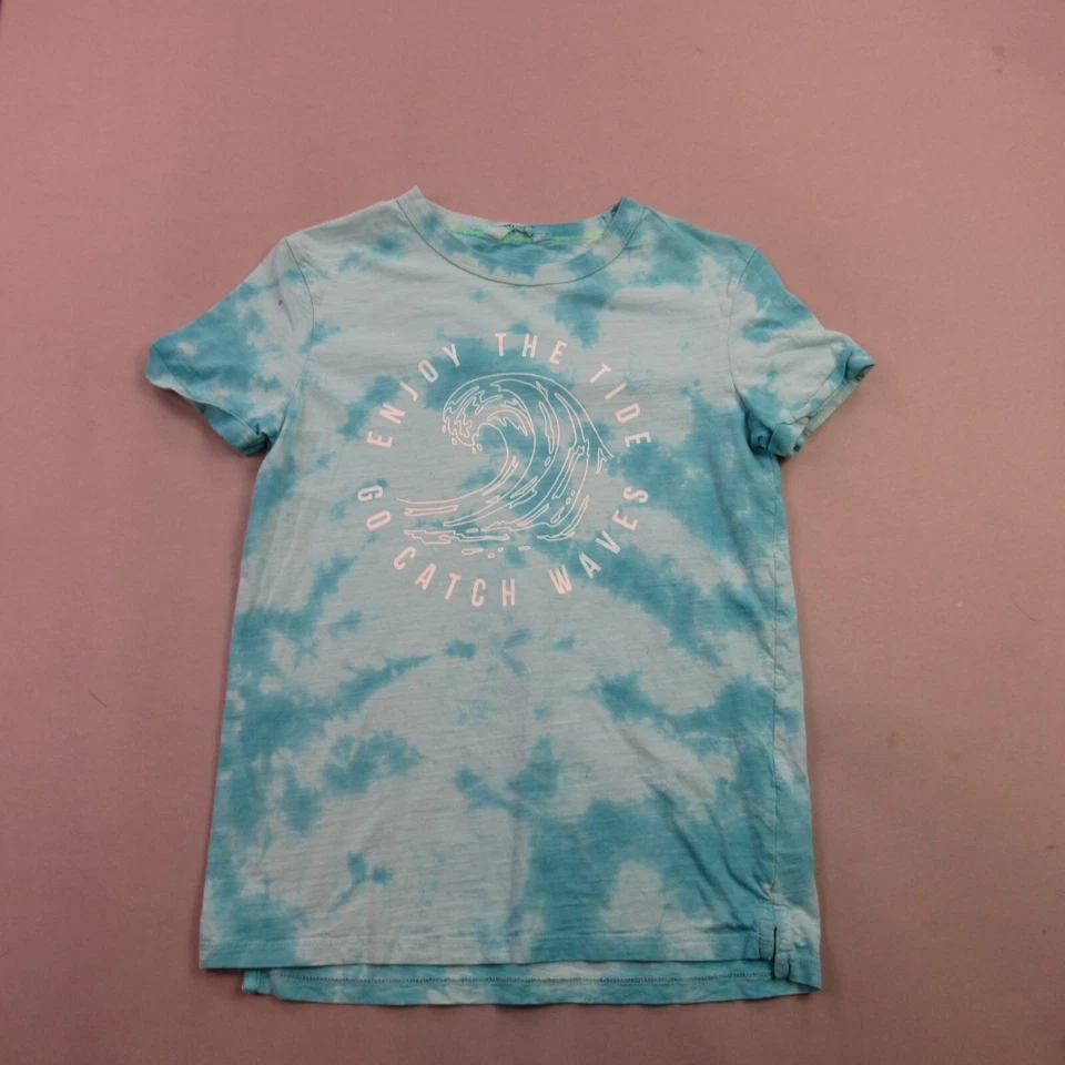 H&M Shirt Boys 10-12 Short Sleeve Casual Crew Neck Blue Outdoor Lightweight - Image 1 of 4