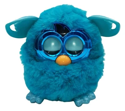 Furby BOOM azul verdoso metálico Hasbro edición 2012 con párpados para reparación/piezas VIDEO Foto 1 de 4