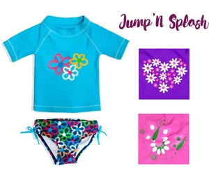 Jump N' Splash Big Girls 2-Piece Rashguard Swim Set - Picture 1 of 13