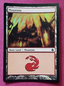 Magic The Gathering PDS FIRE AND RELIGHTNING FOIL MOUNTAIN 34 tarjeta de tierra Magic The Gathering - Imagen 1 de 2