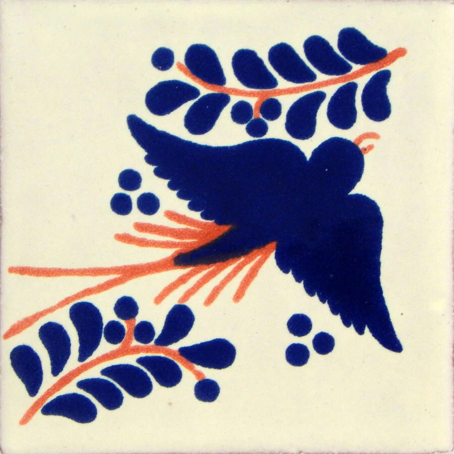 Mexican Tile Folk Art Handmade Talavera Backsplash Handpainted Mosaic # C140 - Image 1 of 1