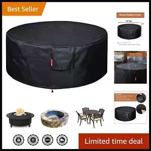 Durable 60" Round Fire Pit Cover for Patio Furniture - All-Weather Protection - Picture 1 of 8