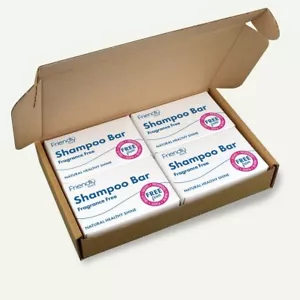 4 x FRIENDLY SOAP-SHAMPOO BAR | FRAGRANCE FREE No SLS PARABENS | 7% OFF RRP - Picture 1 of 4
