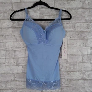 Rhonda Shear Lace Camisole Womens Medium Light Blue Pinup Sexy - Picture 1 of 9