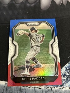 2021 Panini Prizm RED WHITE BLUE Chris Paddack San Diego #145