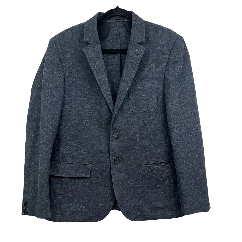 Abrigo Blazer Deportivo AllSaints Spitalfields Tela Italiana Dos Botones Gris Hombres Cuarenta Foto 1 de 4