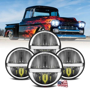 Proyector de faros LED halo DOT 4 piezas 105 W 5,75 5-3/4" para Chevy Apache 1958 1959 - Imagen 1 de 12